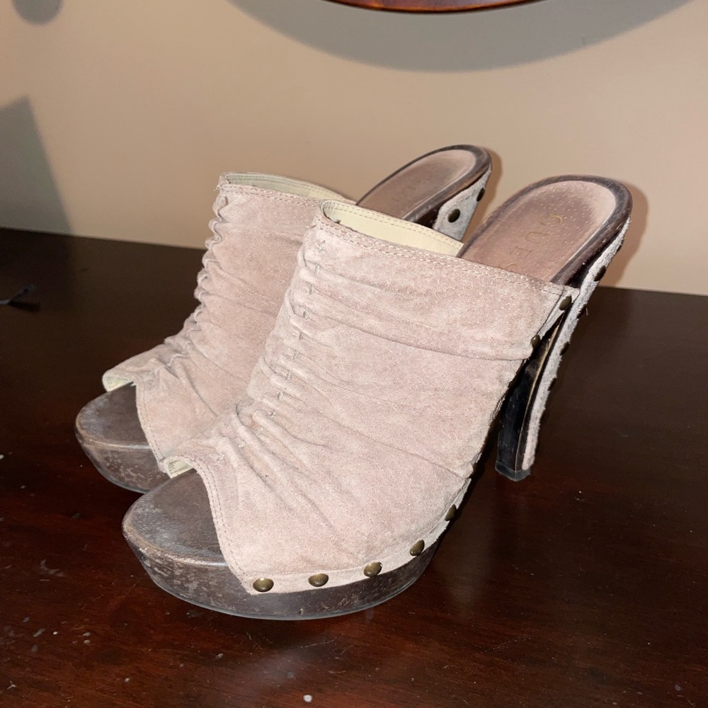 GUESS clog heels